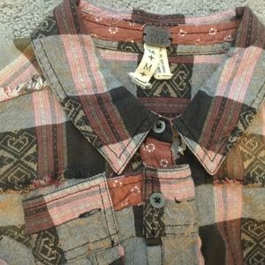 Free People We The Free Western Shirt w pocket M